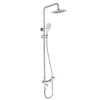 White Painting Chrome Plated Brass Faucet Shower Set