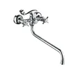 Zinc Holder Brass Eccentric Double Handle Bath Shower Mixer